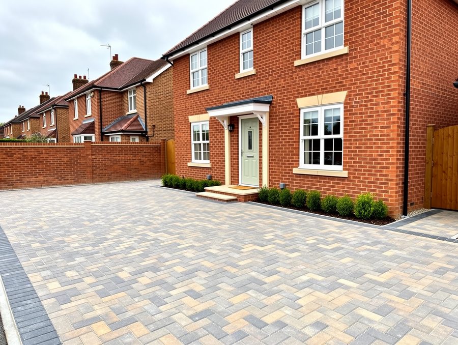 A block paving driveway completed by Jaysim