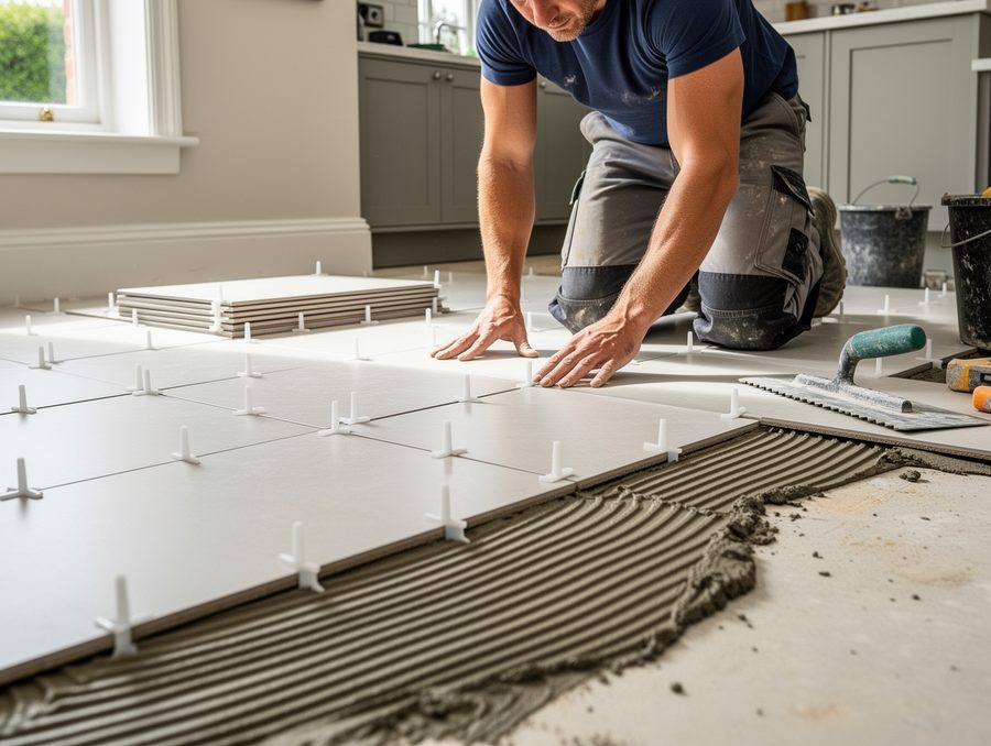 Tiling work